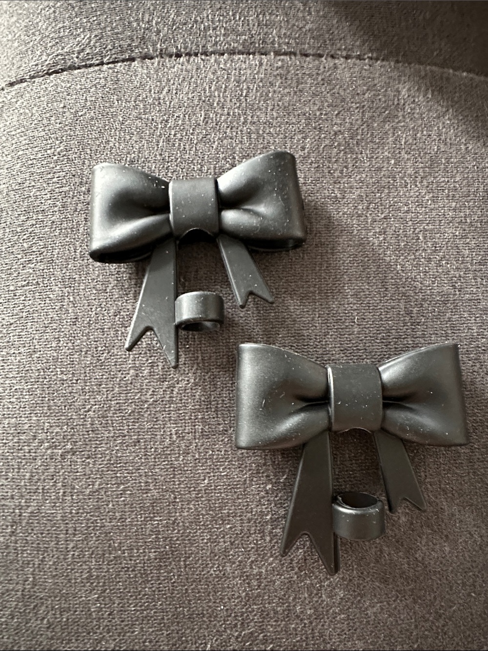 🆕 Matte Black Bow straw cover topper - set of two